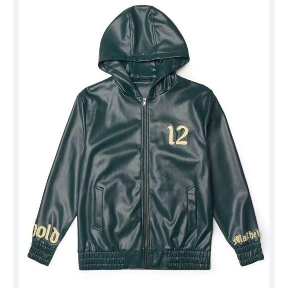dcpl Other - dcpl Vegan Leather Jacket Coat Green Men’s Streetwear Sz XL